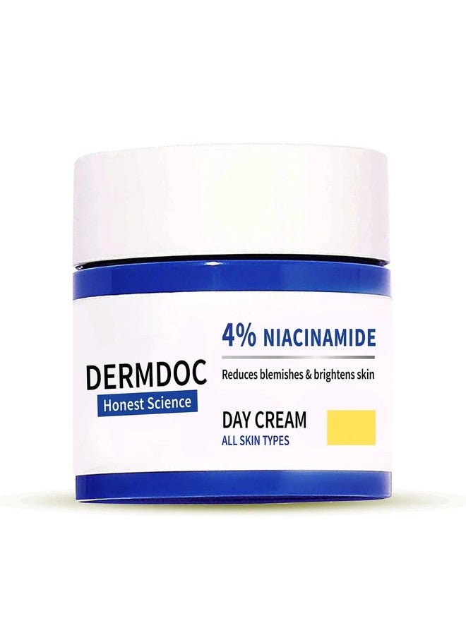 DermDoc 4% Niacinamide Face Cream | Daily Moisturizer for Balanced & Hydrated Skin, Improves Skin Texture (50 g / 1.76 oz)